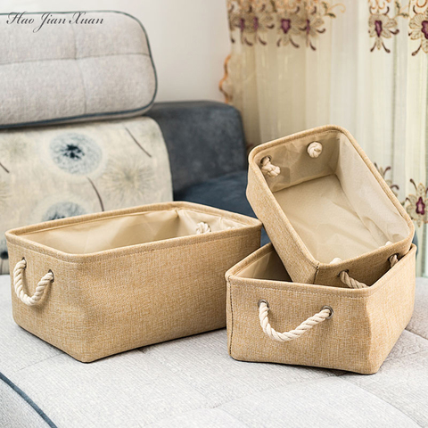 New Folding Storage Basket Foldable Linen Storage Box Bins Fabric Organizer Organize Office Bedroom Closet Toys Laundry Basket ► Photo 1/6