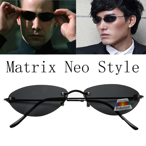 Matrix Neo Style Polarized Sunglasses Ultralight Rimless Men Driving Brand Design Sun Glasses Oculos De Sol ► Photo 1/6