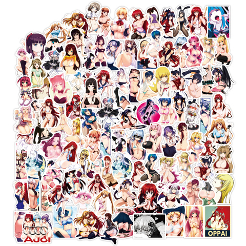 100pcs Anime Sexy Girls Adult Otaku Welfare Comic Sticker Toy Suitable For Mobile Laptop Luggage Skateboard Decals Stickers F4 ► Photo 1/2