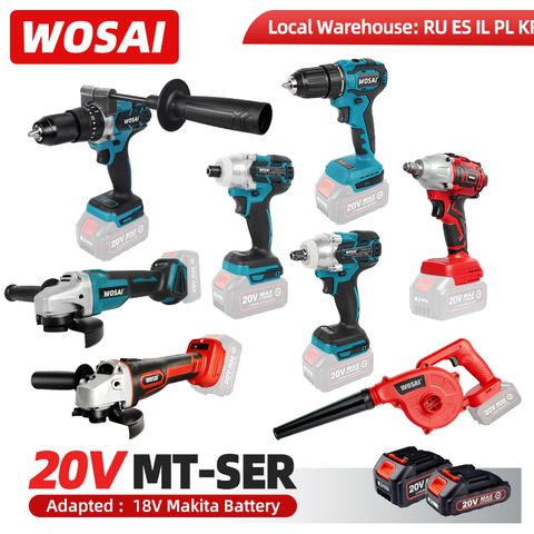 WOSAI MT Series Bare Tool Electric Drill/Screwdriver/Blower/Brushless Electric Wrench/Hammer/Chain Saw/For 18V Makita Battery ► Photo 1/6