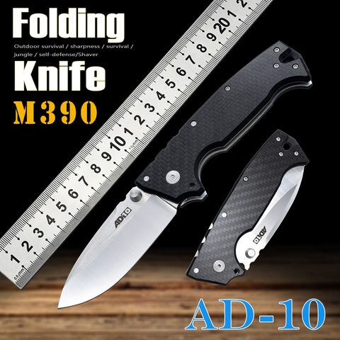 AD10 Folding Knife M390 Blade High Hardness Sharp Fruit Knife Outdoor Survivor Tactical Mountaineering Field Self-Defense Knife ► Photo 1/6