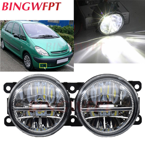 2pcs/lot 90mm LED Fog Lamp Light 12V For Citroen XSARA PICASSO N68 1999-2010 Left Right Front Halogen Fog Lamps H11 ► Photo 1/6