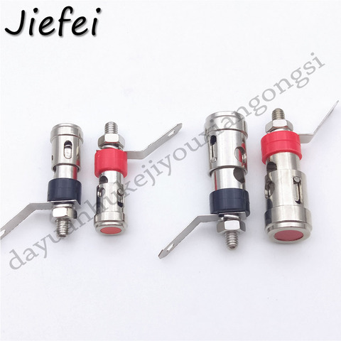 10-100Pcs Nickel Plated 2mm/4mm L Banana Audio Plug Jack Socket Connector Amplifier Terminal Spring Loaded Binding Post ► Photo 1/6