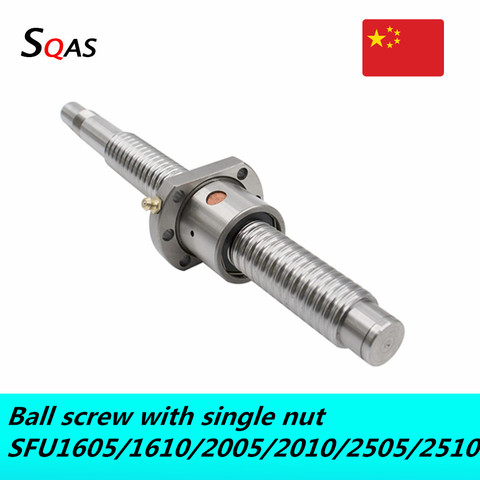 CNC router Ball screw SFU1605 SFU1610 SFU2005 SFU2010 SFU2505 200mm-1550mm with single Ball nut Ball Screw End Machined for CNC ► Photo 1/4