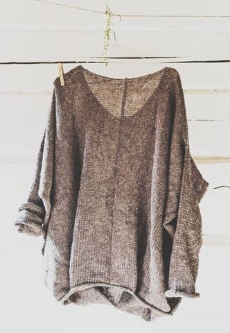 Plus Size 4X 5X Long Sleeve Casual Pullovers Womens Spring Thin Knitwear Jumper Batwing Sweater Solid Loose Blouse Shirt ► Photo 1/5