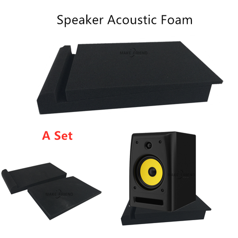 A Set 30x17x4CM Sponge Studio Monitor Speaker Acoustic Isolation Foam Soundproof Foam Isolator Pads High Density ► Photo 1/6