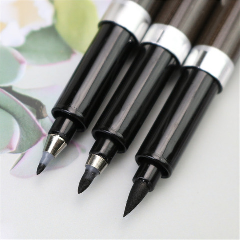3 Nib Brush Pen Calligraphy Pen Chinese Words Learning Stationery StudentArt DrawingMarker Pens School Supplies ► Photo 1/6