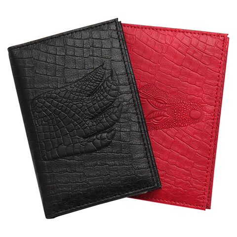Crocodile PU Leather Passport Cover Russian Auto Driver License Bag 2 in 1 on Cover for Car Driving Documents Card Credit Holder ► Photo 1/6