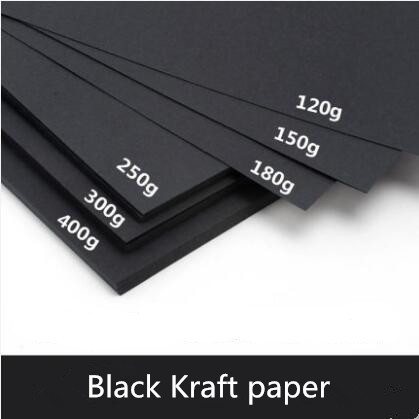 50pcs/lot A3 A4 A5 Black Kraft Paper DIY Card Making 120g 150g 180g 250g 300g 400g Craft Paper Thick Paperboard Cardboard ► Photo 1/2
