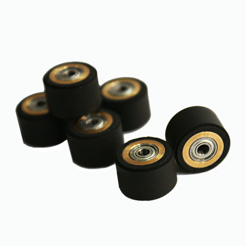 3pcs Mimaki Roland CAMM Skycut Graphtec CE5000 120 Liyu Cutting Plotter Vinyl Cutter Pinch Roller Wheel Roll Feed Rubber Copper ► Photo 1/3