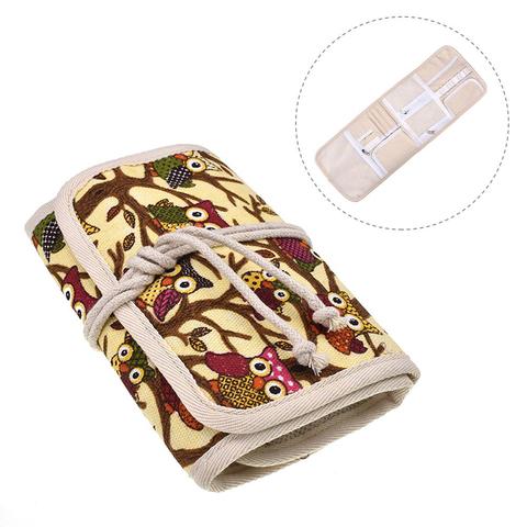 Empty Crochet Hook Pouch Storage Bag Knitting Kit Case Organizer Bag For Sewing Crochet Needles Scissors Ruler ► Photo 1/6