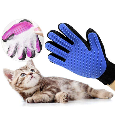 Pet Dog Grooming Glove Cat Hair Deshedding Brush Comb Glove Cleaning Massage Glove Hair Removal Mitts for Animal Cat Accessoies ► Photo 1/6