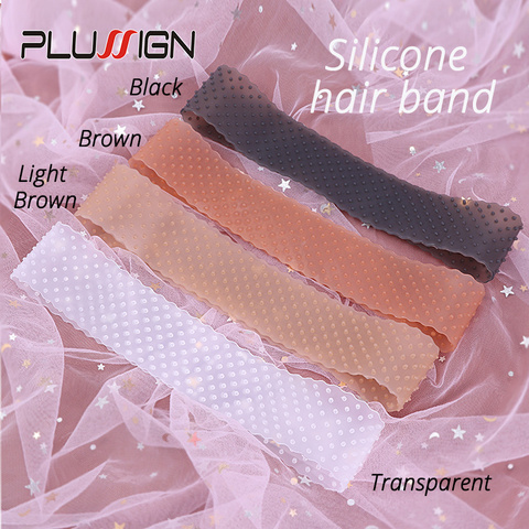 Silicon Wig Band Elastic Wig Grip Brown Transparent Black Headband For Fix Wigs Beige Hair Band Without Gel Or Glue Non Slip ► Photo 1/6