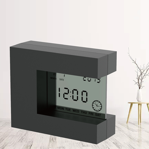 Digital Modern LCD table alarm clock  with Electronic Timer and Calendar & Temperature desk watch battery for home office ► Photo 1/6