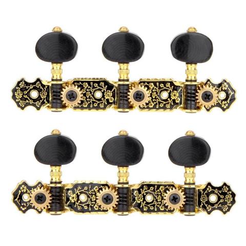 Guitar Machine Heads Classic Guitar String Tuning Pegs Key Gold  3+3 Set  AO-020HV3P  Tuners Keys Part Parts Accessories ► Photo 1/6