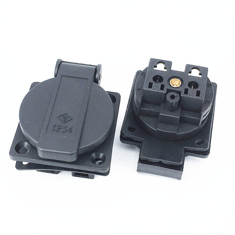 Waterproof IP54 250v 16A Germany PDU UPS eu power desktop outlet connector Embedded electrical Panel Receptacle AC socket plug ► Photo 1/6