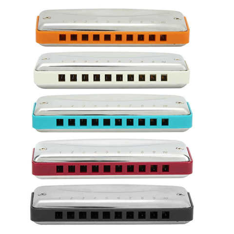 Blues Harmonica 10-Hole Mouthorgan Ab/F/G/Eb/Db Key Portable Wind Instrument High Gloss Waterproof ► Photo 1/6