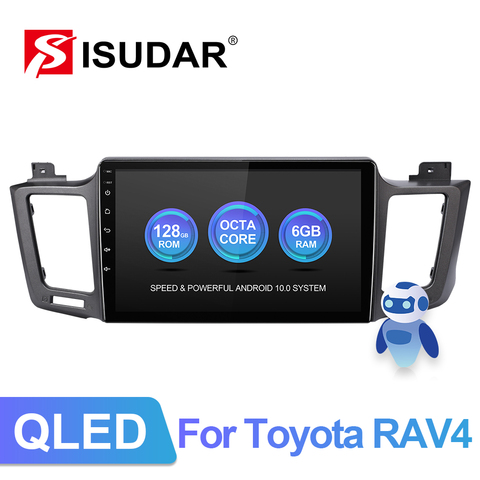 ISUDAR V72 QLED Android 10  For Toyota RAV4 4 XA40 5 XA50 2012-2022 GPS Car Multimedia Radio  voice control  8 Core ROM 128 4G ► Photo 1/6