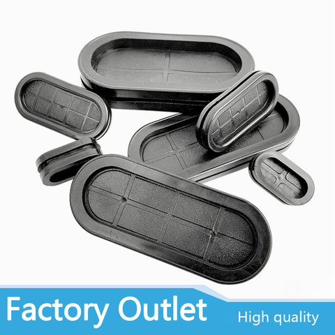1/5/10Pcs Groove Black Synthetic Rubber Oval Shape Double-Sided Wires Grommet Gaskets Protector Rings ► Photo 1/6
