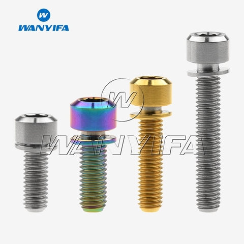 Titanium Bolt M6x 16 18 20 25 35mm Allen Hex Screws with Washer for Bicycle Disc Brake Upgrade V brake Hub Fixed ► Photo 1/6