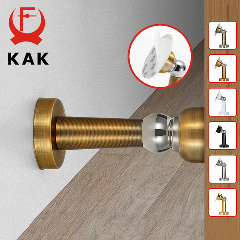 KAK Stainless Steel Magnetic Doorstop Non-Punch Wind-Proof Door Stopper Wall Mounted Floor Mounted Door Holder Door Hardware ► Photo 1/6