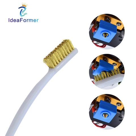 3D Printer Cleaner Tool Copper Wire Toothbrush Copper Brush Handle For Nozzle Heater Block Hot End Clean Hot Bed Cleaning Parts. ► Photo 1/6