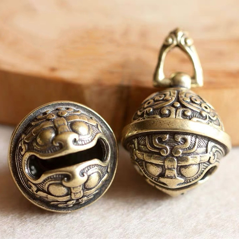 Gluttony Brass Handicraft die Casting Drop Bell Key Car Button Wind Bell sect Bronze Bell Creative Gift home Decoration Pendant ► Photo 1/6