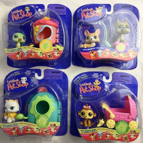 Hasbro New Product Littlest Pet Shop To Q Pet House Shop Animal Doll Shaking Head Doll Toy Christmas Gift ► Photo 1/4