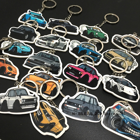 Newest Creative Car keychain keyring Key Fob refitted vehicle Car model JDM RACING Tuning Model Keychain For Men Women Gifts ► Photo 1/6