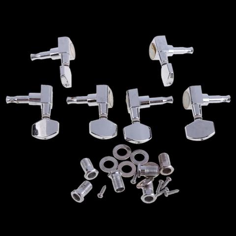 6 Chrome Guitar Sealed Tuning Pegs Tuners Locked String Tuning Pegs key Tuners Machine Heads Acoustic Electric Guitar Parts ► Photo 1/6