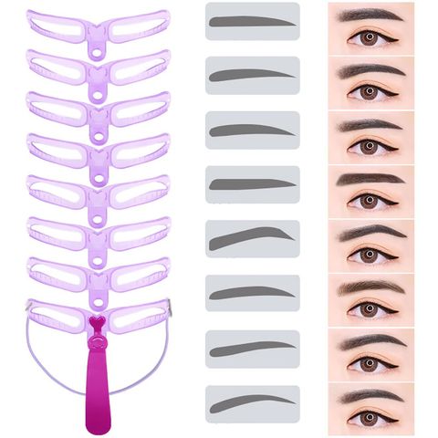 8pcs\set Eyebrow Stencils Reusable Eyebrow Shaping Brow Template DIY Eye Brow Drawing Guide Template Card Model Makeup Tools ► Photo 1/6