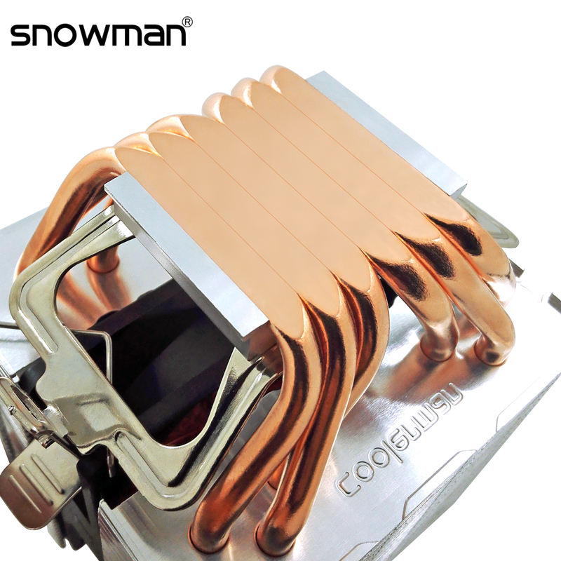 SNOWMAN 6 Heat Pipes CPU Cooler 4 Pin PWM RGB PC quiet Intel LGA 2011 ...