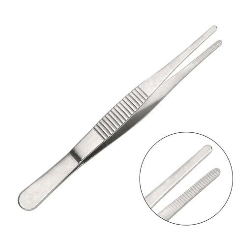 NICEYARD 12.5CM Straight Tweezer Home Medical Garden Kitchen BBQ Tool Stainless Steel Long Barbecue  Food Tong Toothed Tweezer ► Photo 1/6