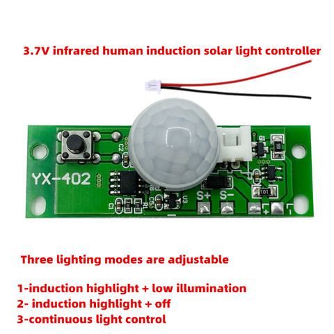 3.7V Solar Lamp Circuit Board Control Sensor Night Light Controller Module Infrared Solar Lamp Sensor Board Panel Circuit Board ► Photo 1/6