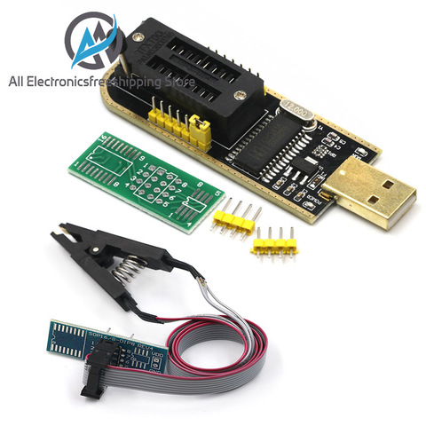 CH341 A 24 25 Series EEPROM Flash BIOS USB Programmer Module + SOIC8 SOP8 Test Clip For EEPROM 93CXX / 25CXX / 24CXX DIY KIT ► Photo 1/6
