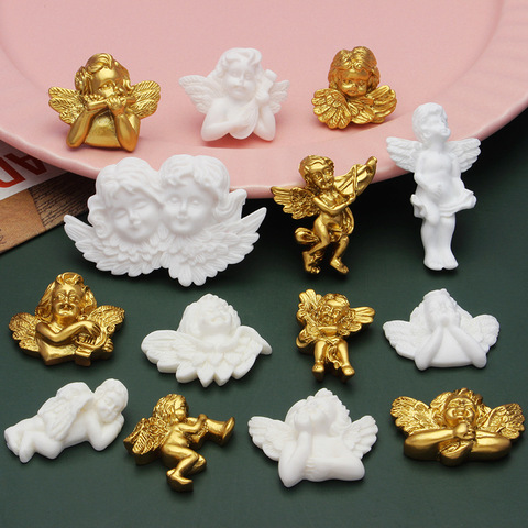 10pcs/lot Mini Cupid Angel DIY Resin Cabochon for Earring Necklace Pendant Flatback Christmas Decoration Children's toys ► Photo 1/1