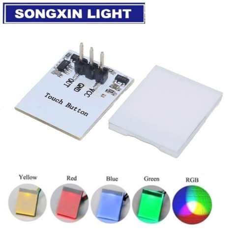 Capacitive Touch Switch HTTM Touch Button Sensor Module Green Blue Red Yellow RGB Colorful Display Integrated Circuit ► Photo 1/6