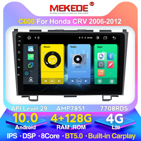 7851 4G LTE 128G Android 10 For Honda CR-V 3 RE crv 2007 2008 2009 2010 2011 Car Radio Multimedia Video Player GPS RDS 2 din dvd ► Photo 1/6