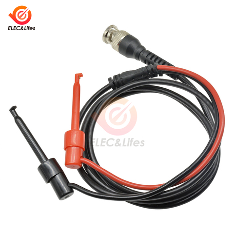 P1007 BNC Male Plug Q9 to Dual Hook Clip Test Probe Cable Leads 120CM with Two Mini Probes Ended 500V 5A IC Test Hook ► Photo 1/6