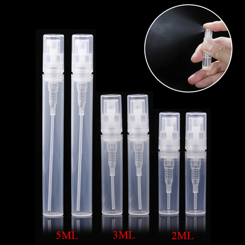 ( 7pcs/lot) Empty 2ml 3ML 4ML 5ML mini Protable Refillable plastic spray perfume bottle, small sample perfume atomizer bottles ► Photo 1/6