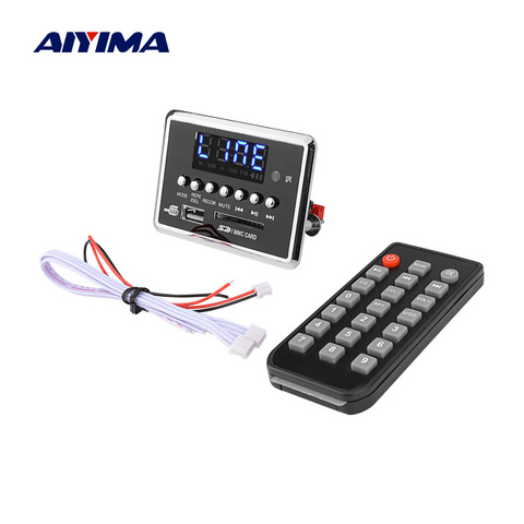 AIYIMA Bluetooth 5.0 MP3 Audio Decoder Board WAV WMA FLAC APE Decoding Support AUX FM Radio Recording DIY Sound Speaker DC3.7-5V ► Photo 1/6