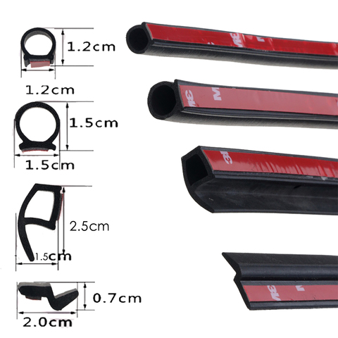 Car Door Seal Strip EPDM Rubber Noise Insulation Weatherstrip Soundproof Car Door Seal Strong Adhensive ► Photo 1/6