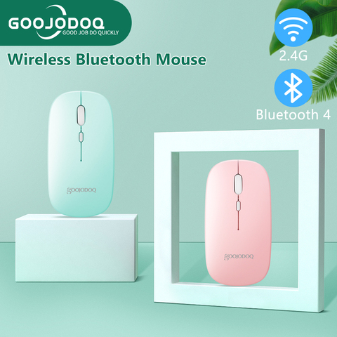 Rechargeable Wireless Bluetooth Mouse for Computer PC iPad Mouse Dual Modes Bluetooth 4.0 + USB Wireless Mouse 3 Adjustable DPI ► Photo 1/6