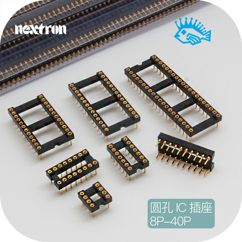 1pcs/5pcs Taiwan Nextron full gold-plated round hole IC holder 8P/14P/16P/20P/24P/28P/40P wide body ► Photo 1/5