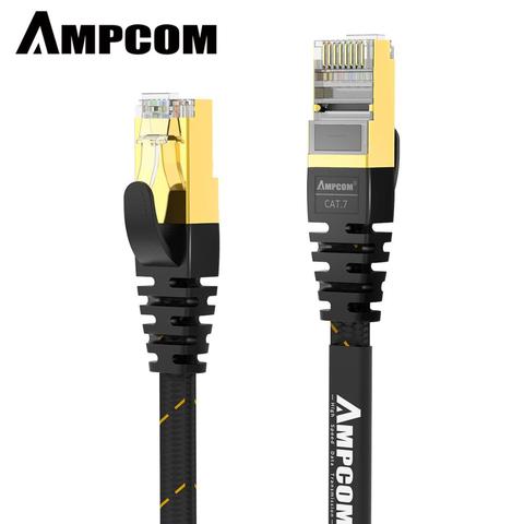 AMPCOM Ethernet Cable RJ45 Cat7 Lan Cable 1M 1.5M 2M 3M STP RJ 45 Flat Network Cable Patch Cord  Cable Ethernet ► Photo 1/6