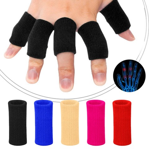 10pcs Stretchy Sports Finger Sleeves Arthritis Support Finger Guard Outdoor Basketball Volleyball Finger Protection ► Photo 1/6