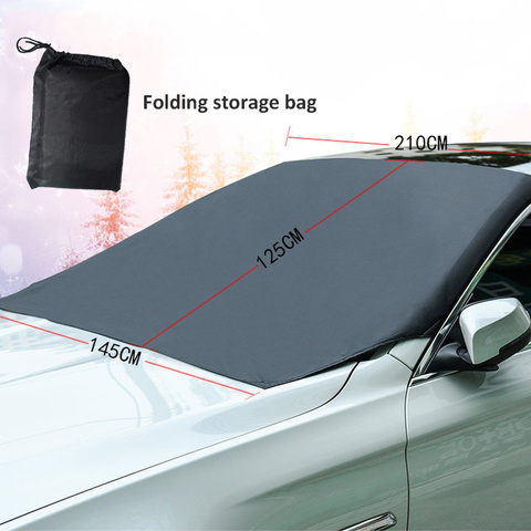 Car Front Rear Windscreen Cover Windshield Sunshades Universal Automobile Magnetic Sunshade Snow Shield Cover Winter Visor Cover ► Photo 1/6