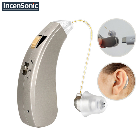 Rechargeable Mini Hearing Aid audifonos Sound Amplifiers Wireless Ear Aids for Elderly Moderate to Severe Loss Drop Shipping ► Photo 1/6