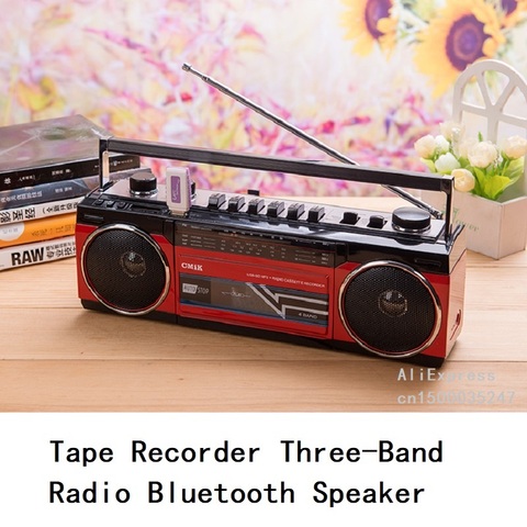 Four Band Radio Tape Recorder U disk SD card playback With Bluetooth Stereo Speaker two garden plug power line ► Photo 1/1