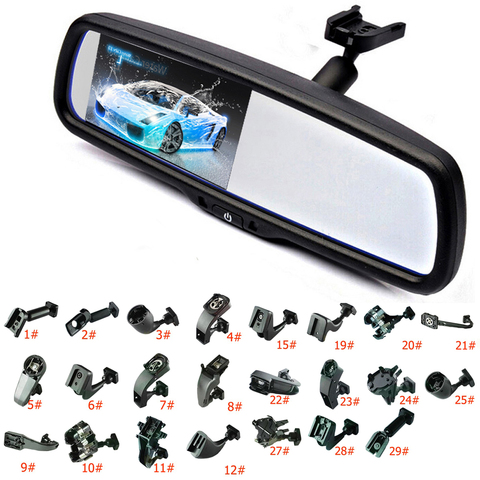 Original Car Monitor Mirror with Bracket Optional 4.3inch IPS HD CCD Screen Full Eyes TFT for Toyota Nissian ► Photo 1/5
